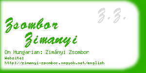 zsombor zimanyi business card