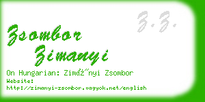 zsombor zimanyi business card